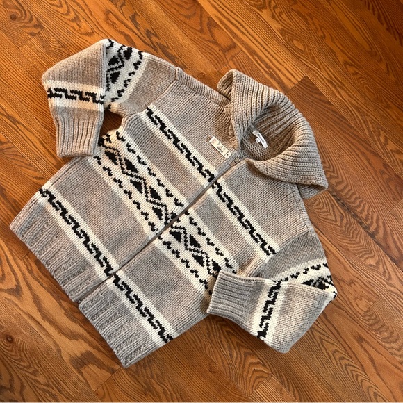 Madewell Fair Isle zip front Cardigan jacket in wool, size small - Picture 14 of 14